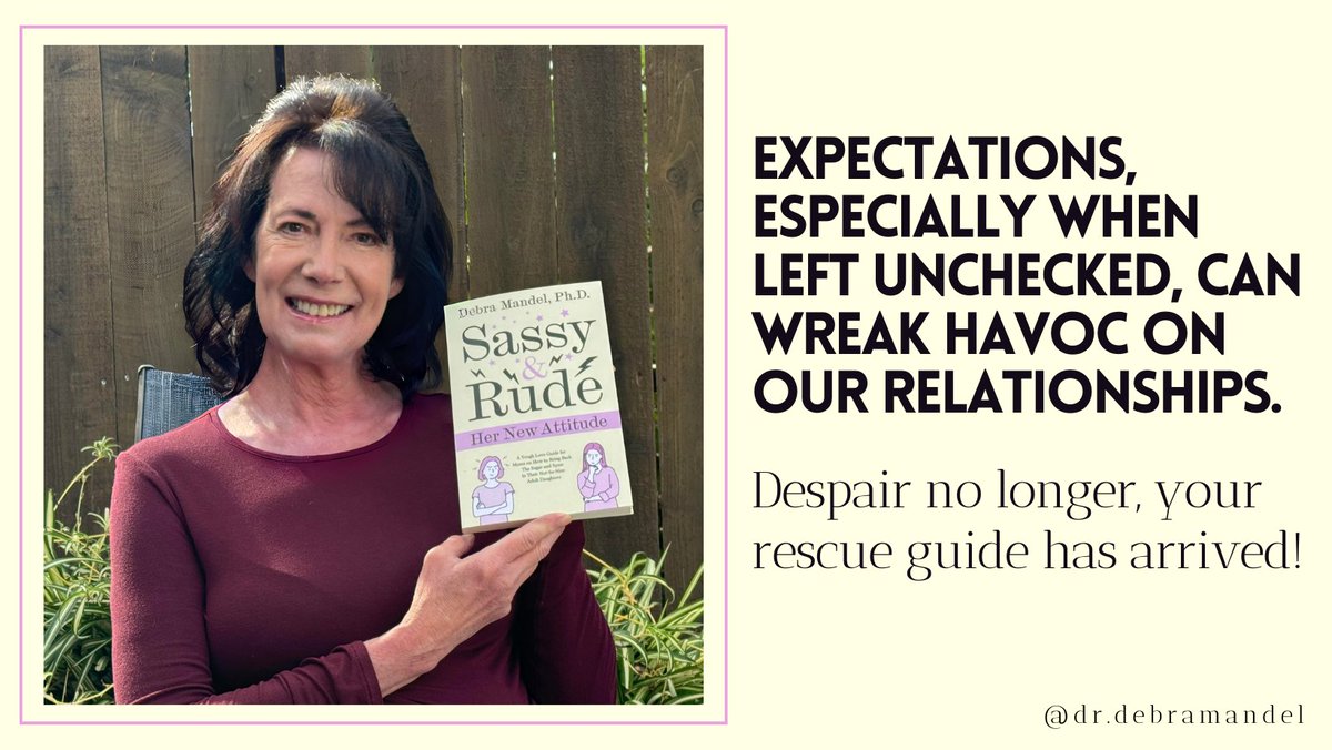 DrDebraMandel's tweet photo. Left unchecked, expectations can wreak havoc on our relationships. Discuss your expectations before they become resentments.

#momanddaughtertime #motherdaughterbond #momissues #motherdaughterduo #NewBook @UranoPublish https://t.co/eOfbhz9dYw