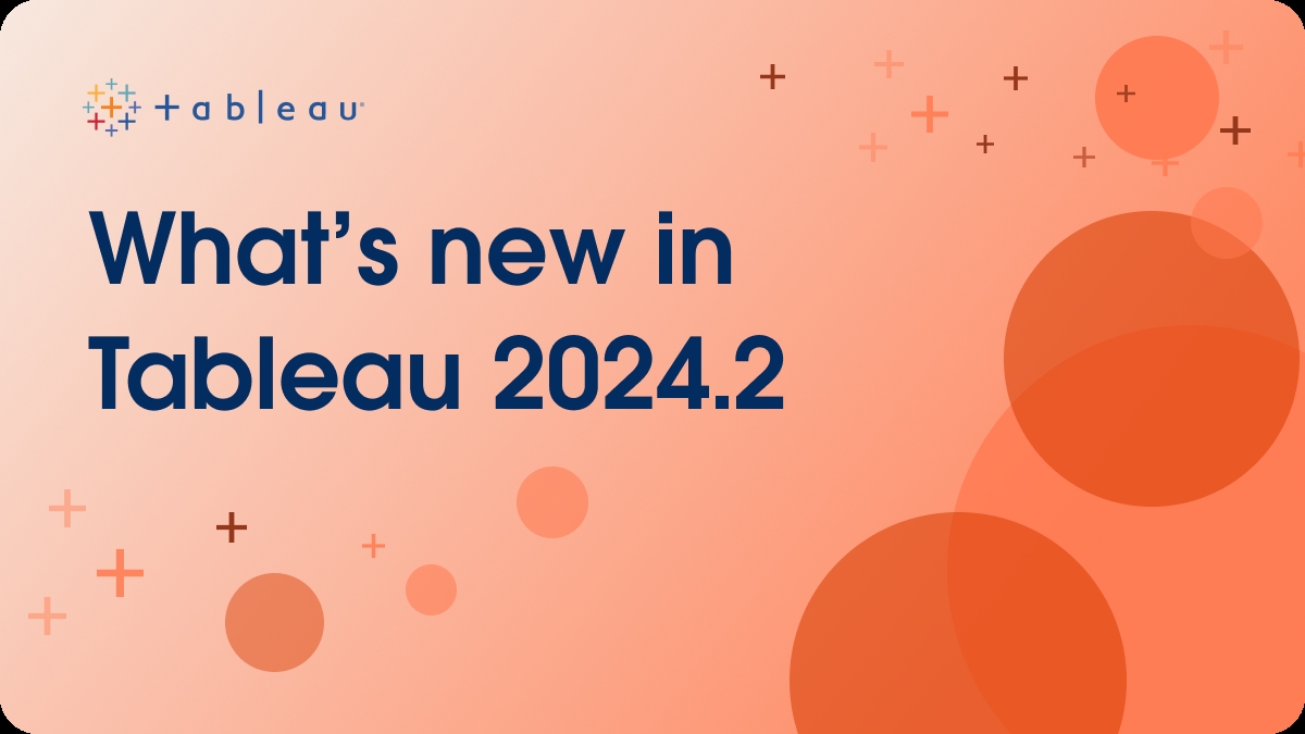 Tableau 2024.2 is here! 

→ Einstein Copilot for Tableau 
→ Multi-fact Relationships
→ Viz Extensions
and more!

Learn how the latest version of Tableau brings AI into your analytics journey. tabsoft.co/3W9wafX