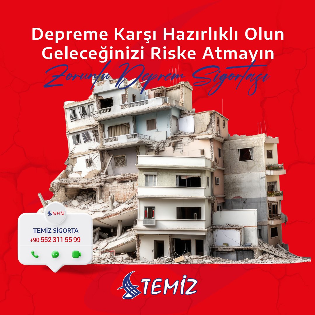 Depreme karşı hazırlıklı olun Geleceğinizi riske atmayın. 🏡

• temizsigorta.org

#sigorta #kasko #trafik #sağlık #tamamlayıcısağlık #konut #işyeri #dask #hayat #seyahat #bireyselemeklilik #fennimuayene #trafikmüşavirliği #hasardanışmanlığı #güvence #güven #temizsigorta