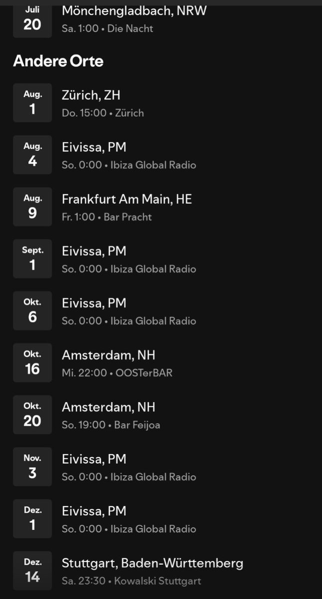 My next stops...incl. 2 Events at ADE this year 😊 #cuemusic #drivingelectronicmusic #ibizaglobalradio