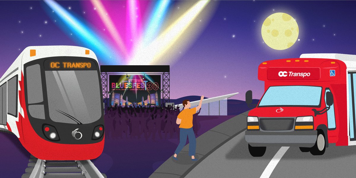 The “🎵Trick to be happy” is to take advantage of free rides 3 hours before going to see <a href="/BahamasMusic/">Bahamas</a> at Ottawa Bluesfest tonight!

🎶Here are some notes to get you to the main stage. 🧵

1/3