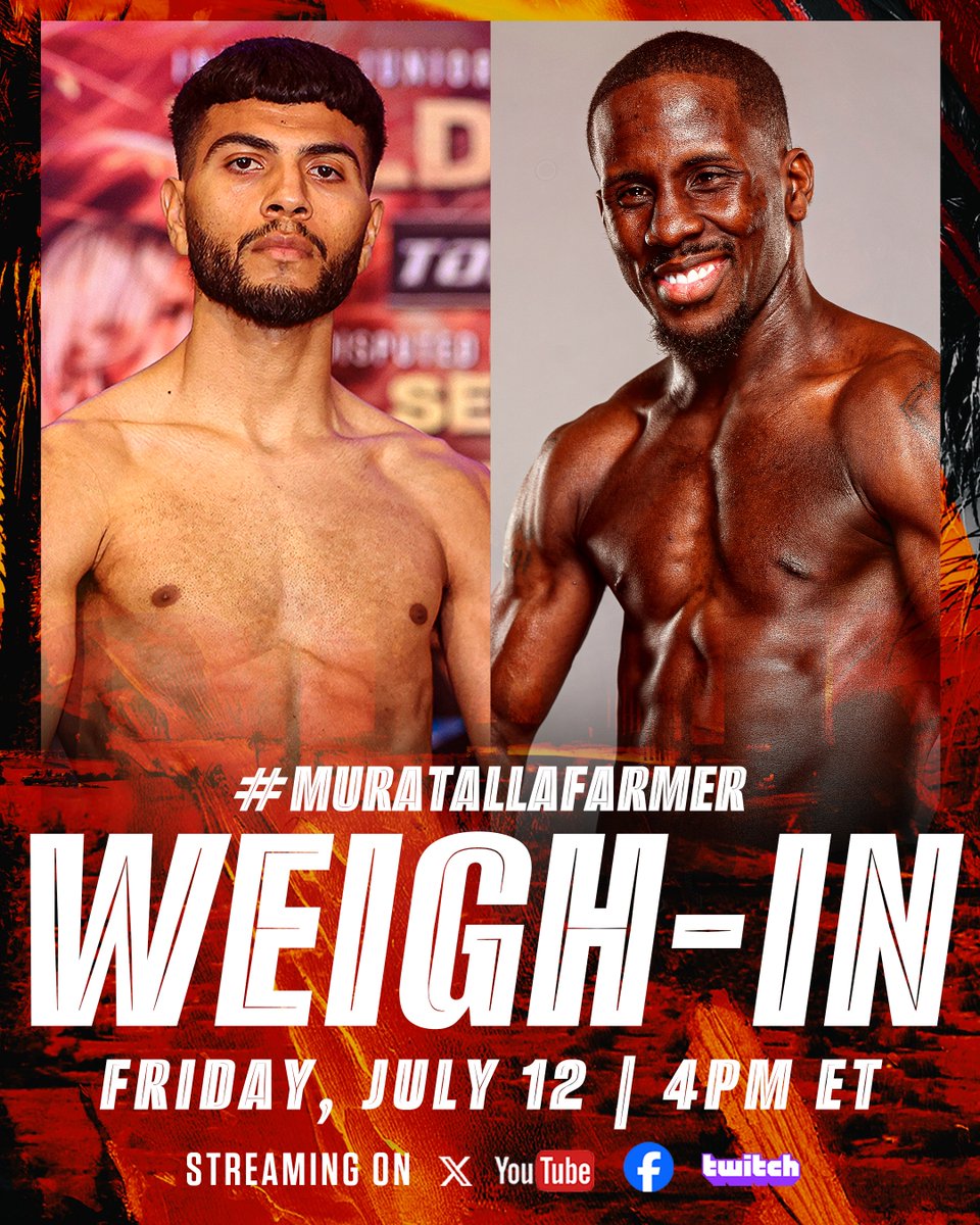 trboxing's tweet photo. DON'T MISS IT ⚖️ 

Our new main event #MuratallaFarmer Weigh-In👏 https://t.co/wnqhbBZG1s