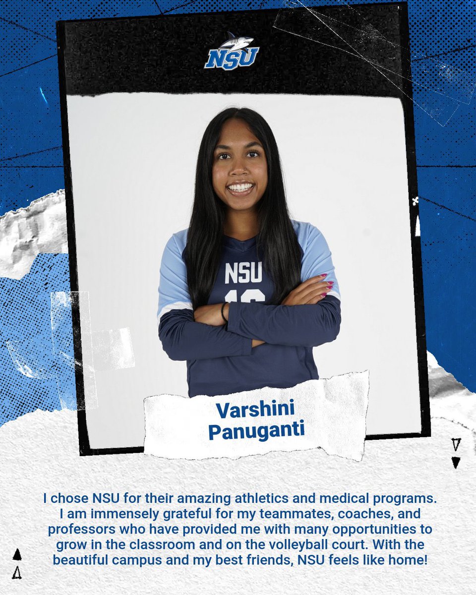 NSU_VB's tweet photo. Colorado native ποΈ & Health Informatics Majorπ₯π₯Όπ©πΎβπ», sophomore Varshini Panuganti and her #WhyNSU ππ¦π https://t.co/lxRI9F94Gr