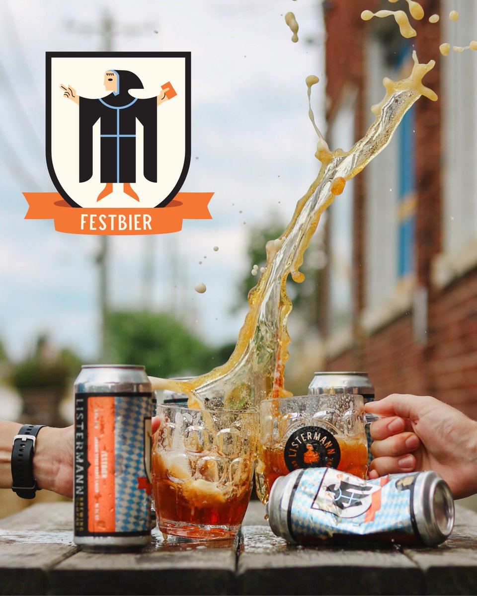 🇩🇪 Festbier is back on draft and in 4-packs! 🇩🇪 An annual Listermann staple, our festbier honors Zinzinnati's rich German history. Brewed exclusively with Weyermann pilsner, Vienna, and Munich malts. It is the perfect lager to help you kick off the celebration. Prost🍻