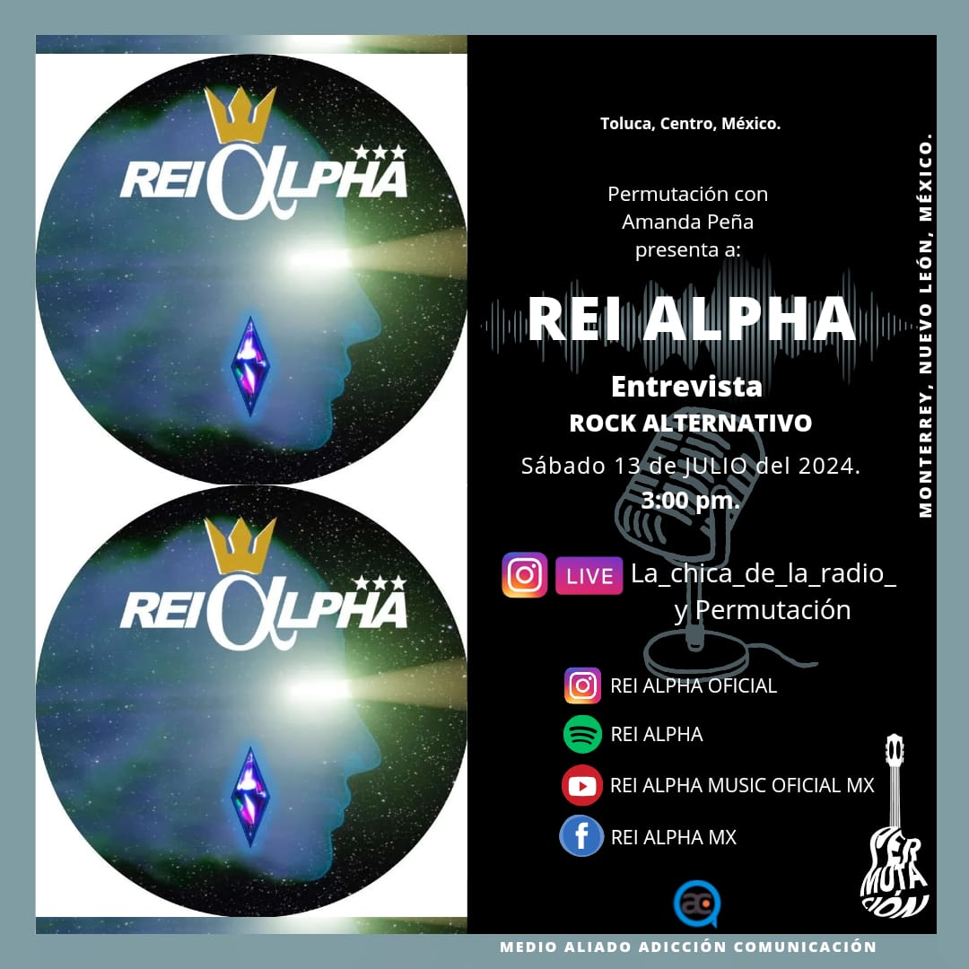Mañana nos vemos a las 15:00 en la Entrevista con Amanda Peña  @la_chica_de_la_radio_  y <a href="/permutacion/">Permutación</a>  via INSTAGRAM .. nos vemos 📲 ROCK ON  🤟 #Alternativo #SonidosUnicos #MúsicaIndie #DescubreNuevosSonidos #EscuchaAhora  #ExploraLaMusica #InnovacionMusical #ViajeAuditivo
