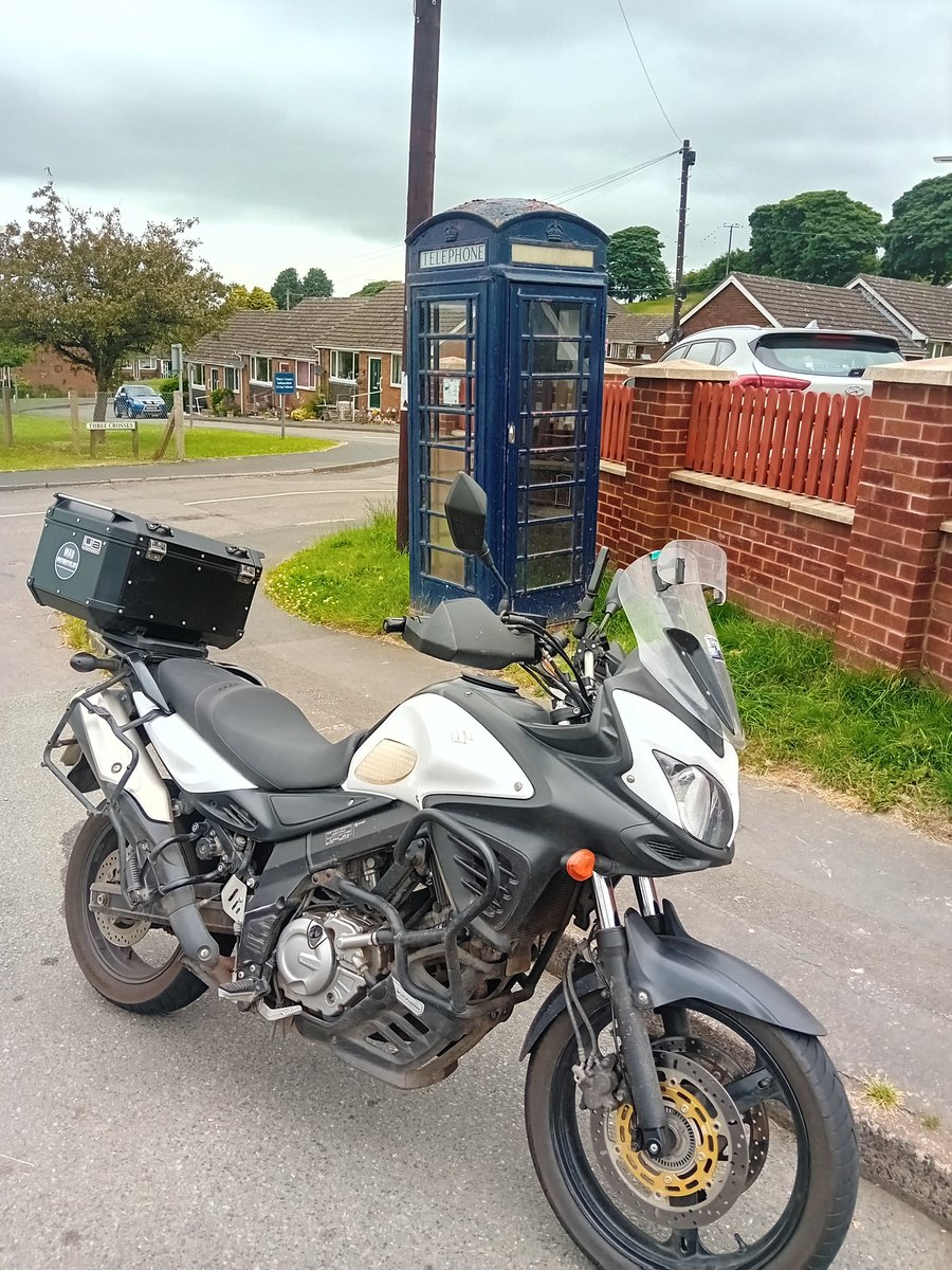 MotorcyclistMad's tweet photo. @FZ6erWoman @YoopaMan @RShrubb Here's mine a couple of weeks ago on the hunt for a blue telephone box for the #MMSUMMERSEARCH 2024 https://t.co/WykjyXxOZn