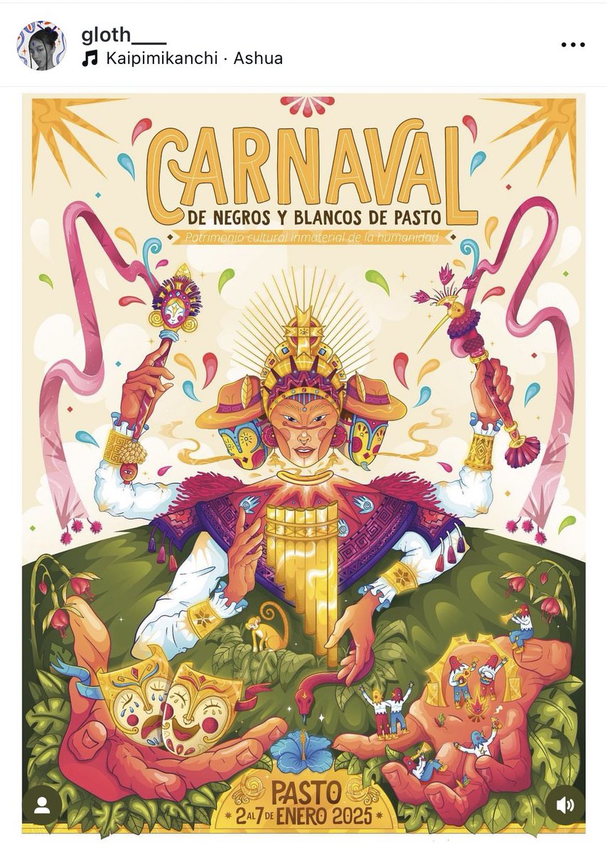 angel_petitt's tweet photo. PARA MI ESTÁ ES LA PROPUESTA GANADORA, en el carnaval se debe exponer nuestra gráfica, que cuando alguien lo mire RECONOZCA que se habla del CARNAVAL DE NEGROS Y BLANCOS, que represente nuestra cultura, nuestros colores y de los que nos sentimos orgullosos ❤️‍🔥 https://t.co/j3ACZmGwW4