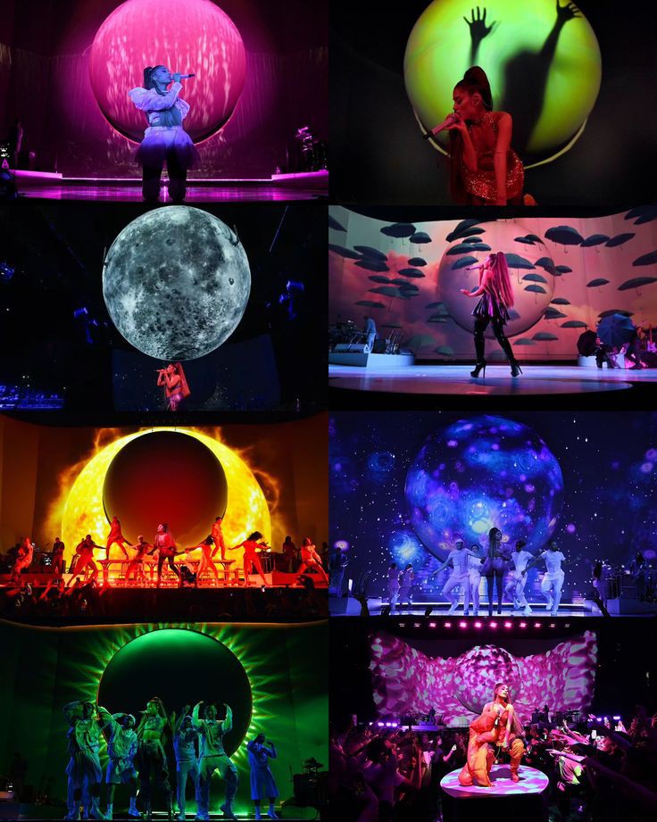 NOTR0CKWELL's tweet photo. sweetener world tour visuals ‧₊˚ ☁️⋅♡🪐༘⋆ https://t.co/W0DiQ6wpUD