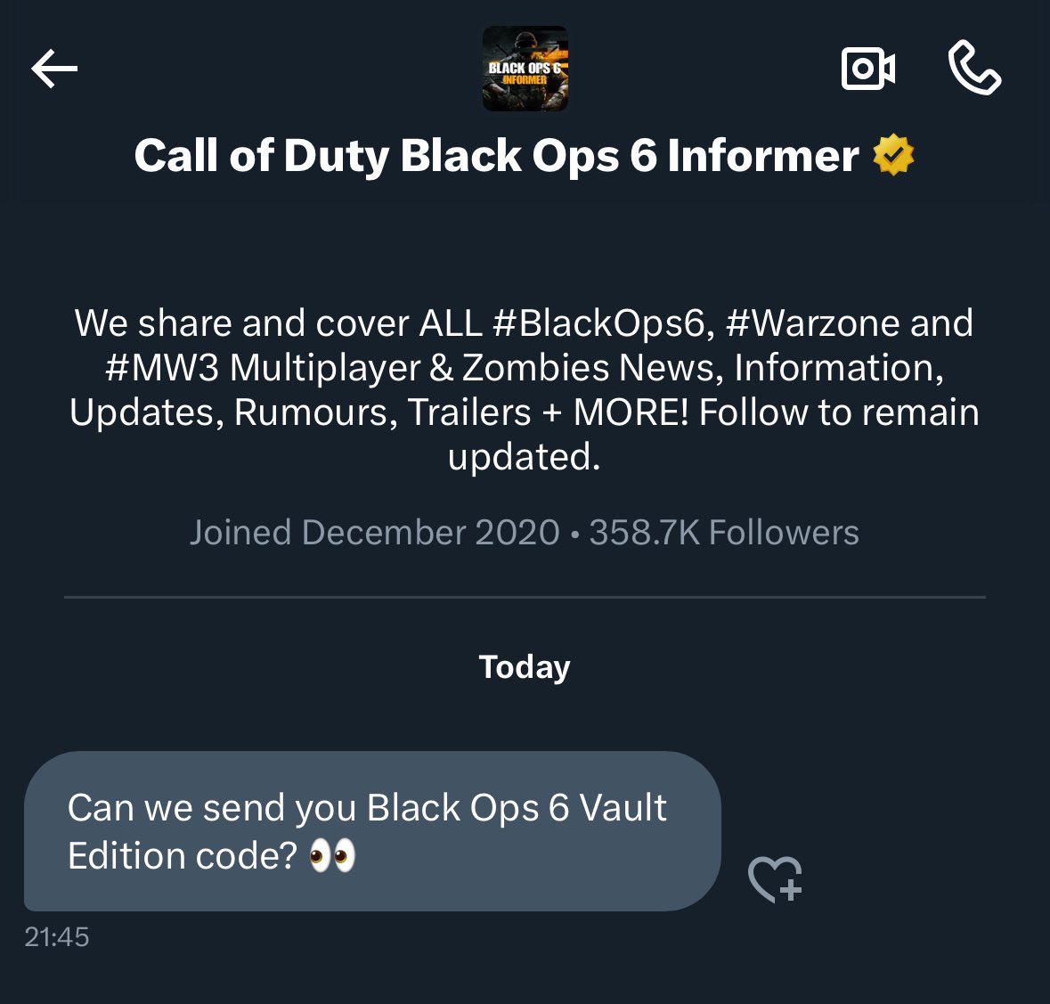 Call of Duty Black Ops 7 Informer tweet media