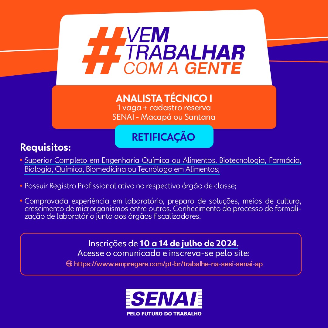 SenaiAmapa's tweet photo. Se liga!

Acesse o link https://t.co/PnN2IkfbB1 e participe do nosso processo seletivo!

#VemSerSesiSenai https://t.co/Gqa15bBPQi