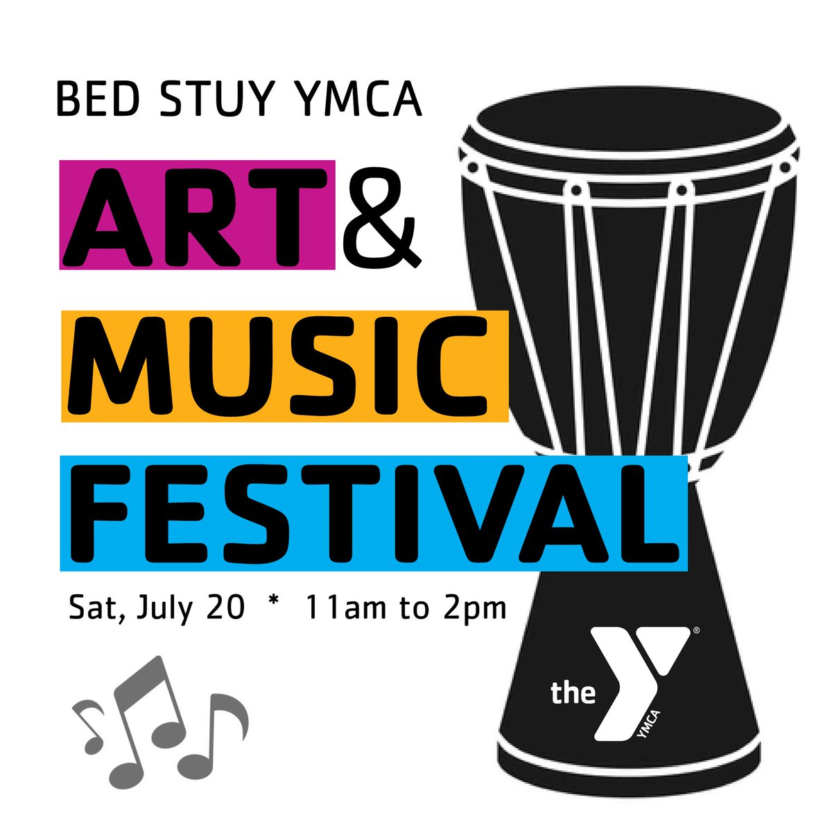 Celebrate summer at <a href="/BedStuyYMCA/">BedStuyYMCA</a>! Enjoy movement &amp; art of all forms at the Y on Saturday, July 20, 11 a.m. to 2 p.m. All are welcome for an afternoon of FREE fun &amp; entertainment (face painting, food, games, live art &amp; music)! Enter at 326 Gates Ave. to enjoy all the festivities!