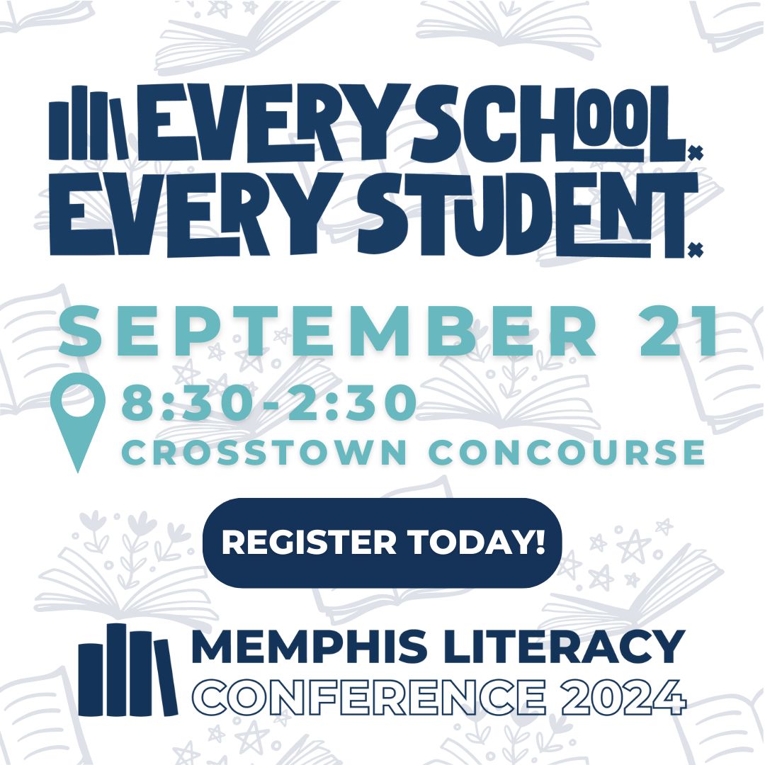 memphistr's tweet photo. Imagine: A city where every student in every school is experiencing the freedom &amp; dignity of literacy. 

You can be a part of this reality by joining us at the 2024 Memphis Literacy Conference!

Don't miss your chance.

https://t.co/vifu8hULyy https://t.co/YQVes1CoRQ