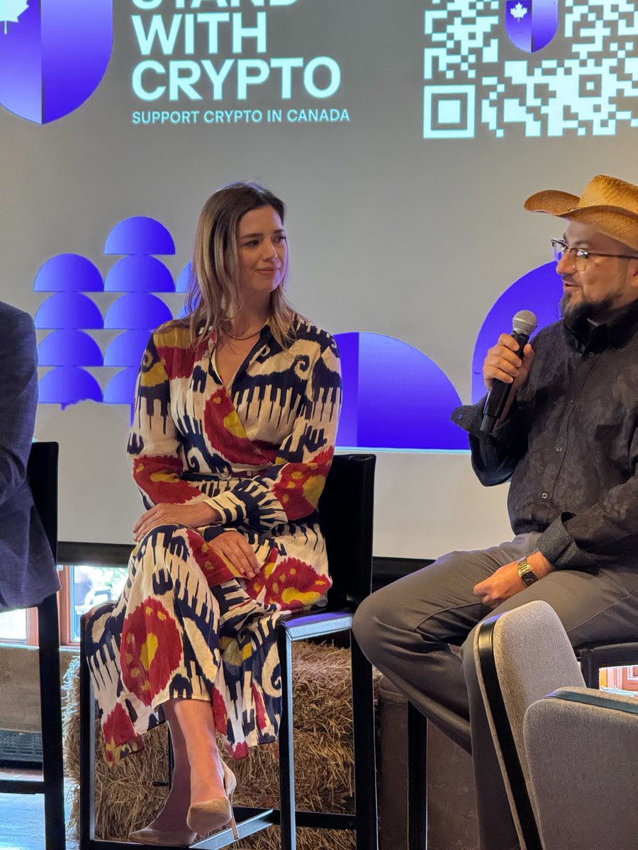 Another important panel on “Establishing Canada's Competitive Position for Crypto Assets" 🍁 

With <a href="/coinbase/">Coinbase 🛡️</a> Canada leader <a href="/lucmatheson/">Lucas Matheson</a>, <a href="/Guild_One_Inc/">GuildOne</a> Chief Innovation Officer <a href="/alexisgpappas/">Alexis Pappas</a>, Minister of Technology &amp; Innovation <a href="/nateglubish/">Nate Glubish</a> and Chief Strategy Officer of