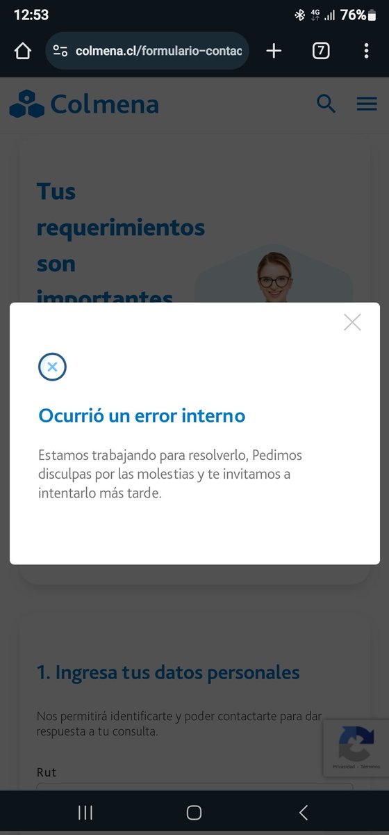 diazkrin25's tweet photo. @IsapreColmena hasta cuando debo seguir esperando que ustedes me paguen mi licencia medica, llame varios días hasta que me dijieron que falta un documento, intento mandarlo pero sale lo siguiente @SuperDeSalud https://t.co/HDAXS37lju