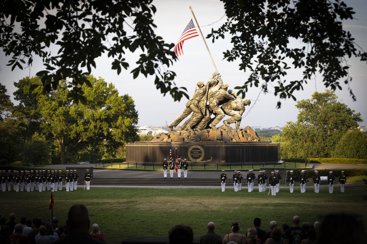 U.S. Marines (@usmc) on Twitter photo #Marines with the Silent Drill Platoon <a href="/MBWDC/">Marine Barracks Washington</a> execute a sequence during a Sunset Parade in Arlington, VA, July 9.
The hosting official was Mr. Mark A. Romano, Counsel for the Commandant, and the guest of honor was the Honorable Ted Budd, United States Senator for North Carolina. #Marines with the Silent Drill Platoon <a href="/MBWDC/">Marine Barracks Washington</a> execute a sequence during a Sunset Parade in Arlington, VA, July 9.
The hosting official was Mr. Mark A. Romano, Counsel for the Commandant, and the guest of honor was the Honorable Ted Budd, United States Senator for North Carolina.