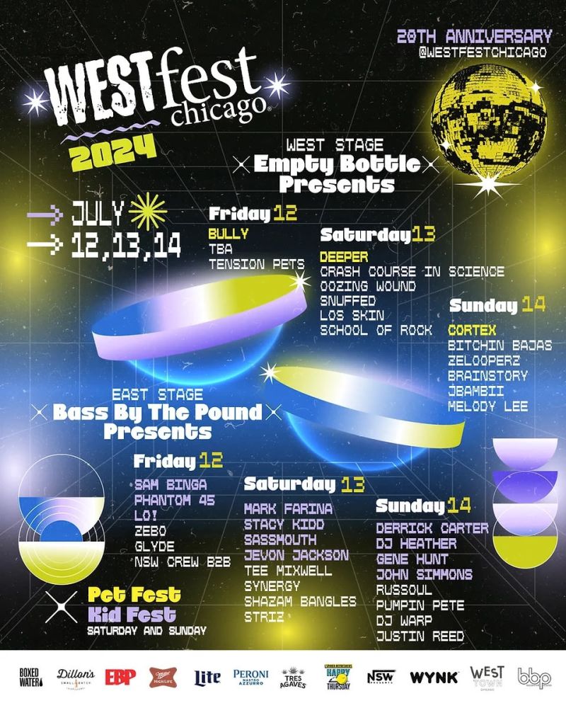 tumanstap's tweet photo. #WestFeststarts tonight! The #EmptyBottle &amp; #BassbythePound are curating the music for 2024 with artists such as #Snuffed, #Zebo &amp; #Sassmouth. Stop by Tuman's for a cocktail before or after the fest! 
#westtownchicago #chicagopatio #patiochicago #summertimechi #festivalseason https://t.co/eDglxMs6f6