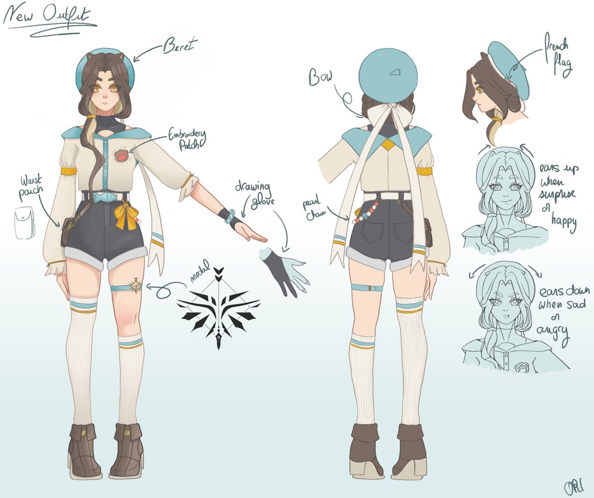 OraurielOtterly's tweet photo. Vu que j'ai commencé à stream et que @/Yamikow à déjà poster un artwork. Voici ma nouvelle ref sheet :D https://t.co/RYtbePMUyN