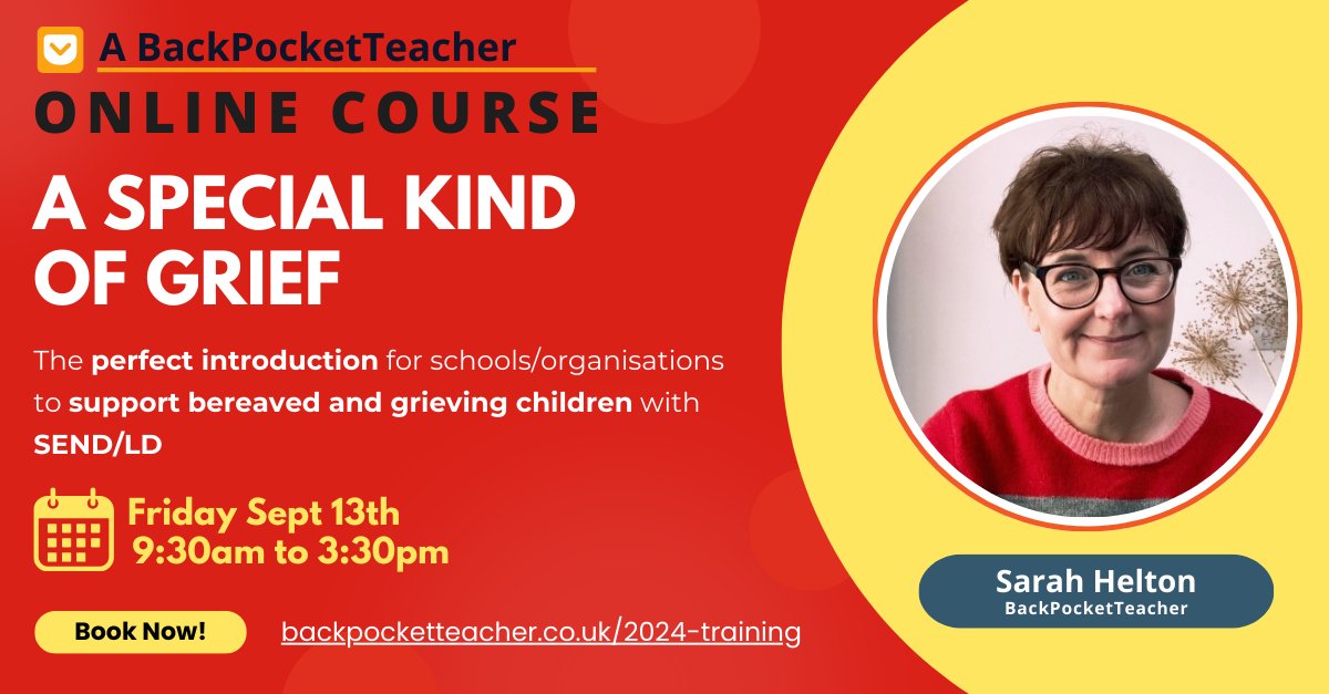 Feeling unsure how to support a grieving child with SEND/LD?
You’re not alone.
Join my online training, “A Special Kind of Grief,” on Sept 13th, and gain the tools and confidence to provide the support they need.
Limited spots available!
BOOK HERE:
rebrand.ly/ASKOGCourse