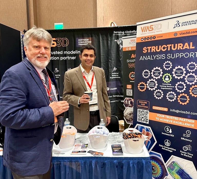 VIAS3D's tweet photo. 🌟 Proud Platinum Sponsor at #NAFEMS2024! 🌟
From July 9-11, we showcased our innovation in Louisville, KY.
🔹 CEO Sumanth Kumar’s plenary was a hit!
🔹 Shawn Freeman's presentation on advanced simulations.

More details: https://t.co/ekuiWw3G80 🌐
#EngineeringInnovation #VIAS3D https://t.co/rhU7MYqazx