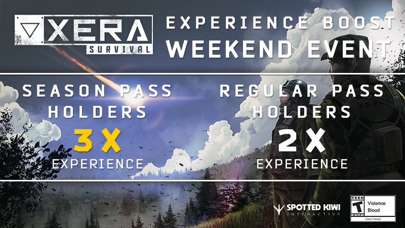 Greetings Survivors!
 
We have enabled an XP Boost weekend for this weekend which should be live after the next server reboot if it isn't already through July 14th! 

We have made a lot of progress on the new patch and look forward to releasing it soon!