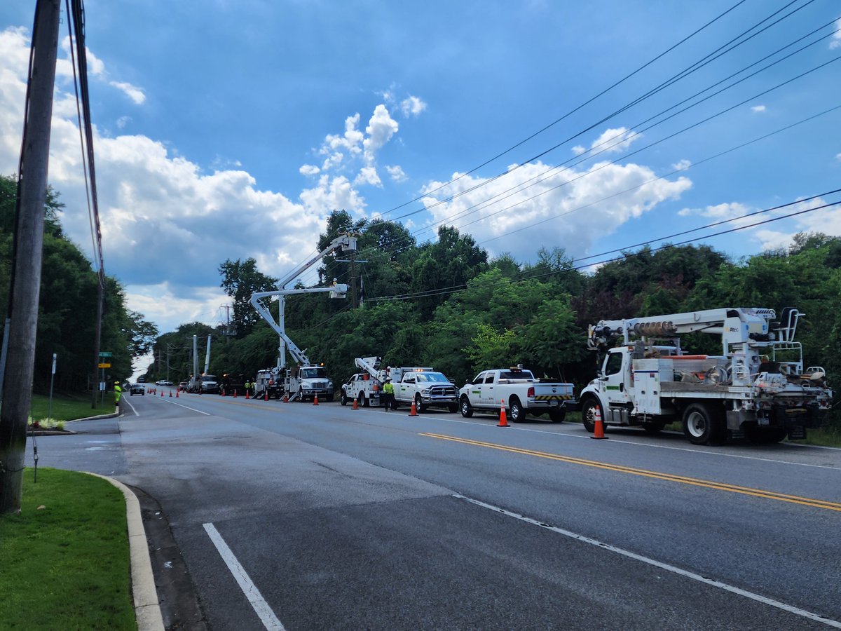 RokstadPower's tweet photo. Late June our Rokstad East division did some storm response work in the Baltimore area. Getting the power back on for people requires problem solving skills and careful planning to make sure the work is completed safely and efficiently. #stormresponse #keepingthelightson https://t.co/F6mxIBTHxW