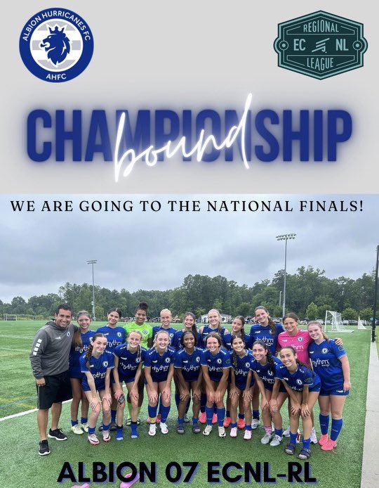 ahfc07gECRL's tweet photo. WOHOOO!!! We have just earned ourselves a spot in the NATIONAL CHAMPIONSHIP‼️

We are the FIRST team in Albion women’s history to get to a National Championship!!!🏆🏆 https://t.co/yCFj6C4EEO