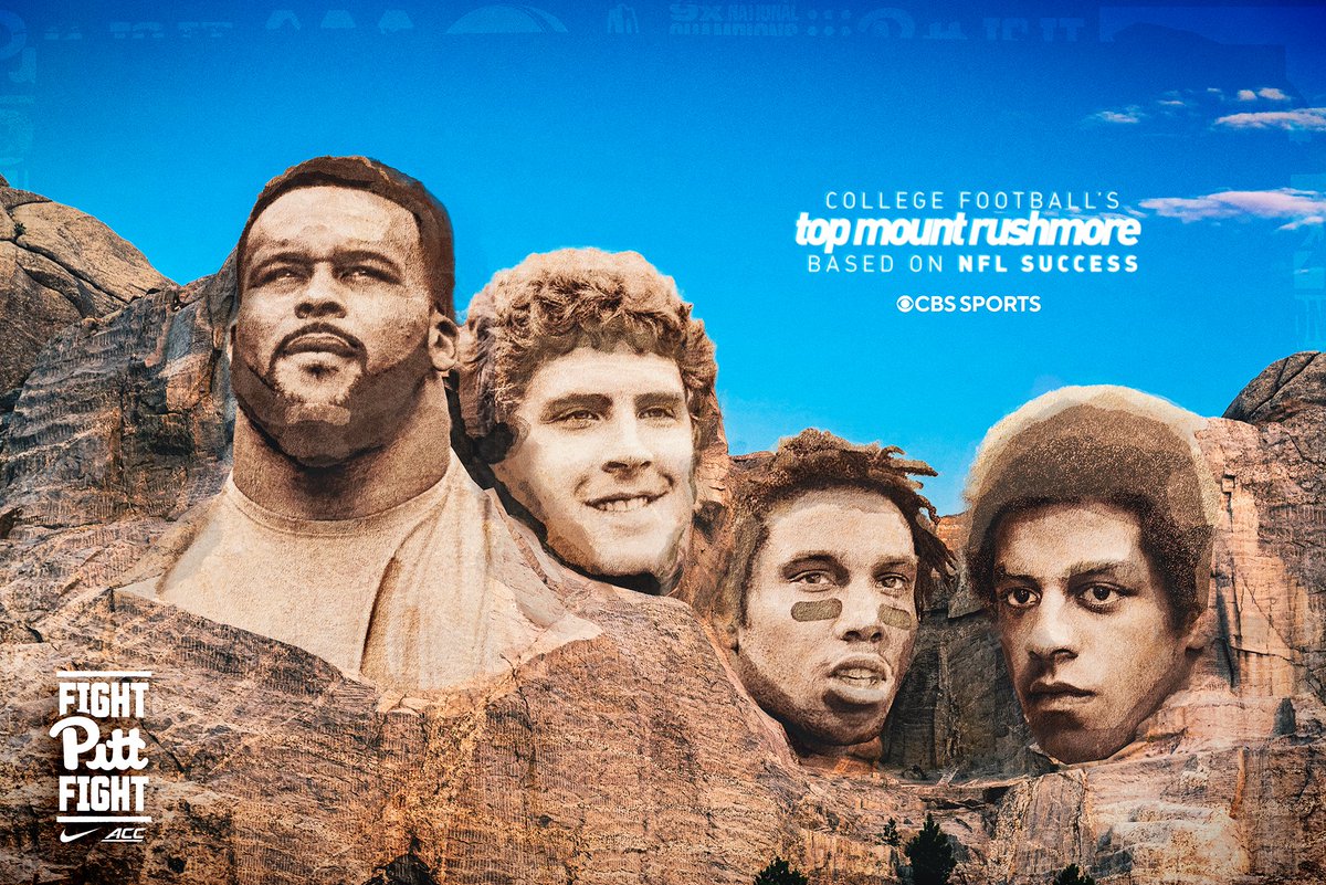 Pitt_FB's tweet photo. The Best of the Best 🐐 @CBSSports 

⭐️ QB Dan Marino
⭐️ WR Larry Fitzgerald 
⭐️ DL Aaron Donald
⭐️ RB Tony Dorsett

Read more: https://t.co/k5tePI3Hh1 

#H2P https://t.co/x7BRSBj3nI