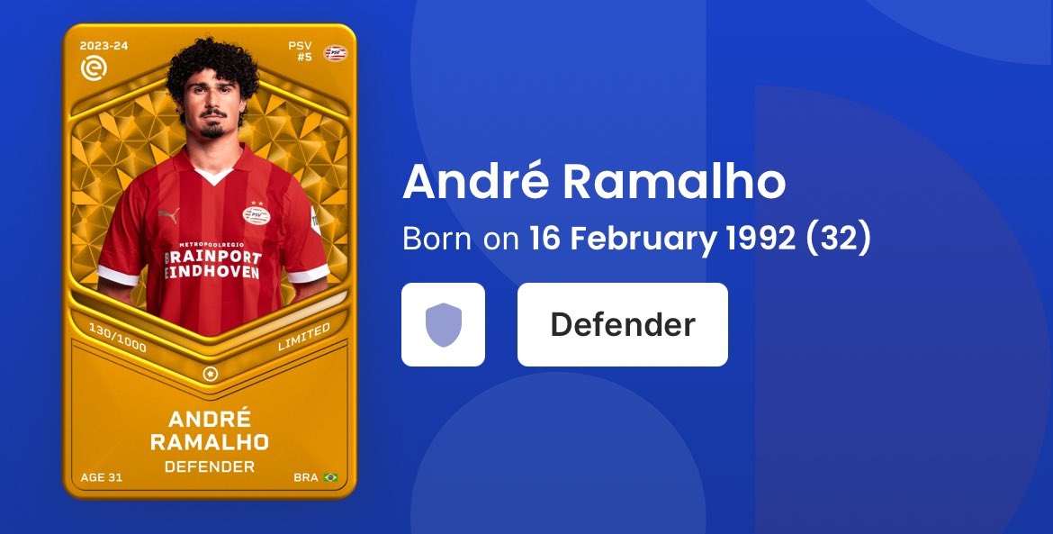 SorareTransfers's tweet photo. Ramalho ➡️ Corinthians ✅

🟡🔴 £3/£33

Defender scored very well in Holland and should be able to continue the form into the Brazilian league. https://t.co/NgXf6w81YB