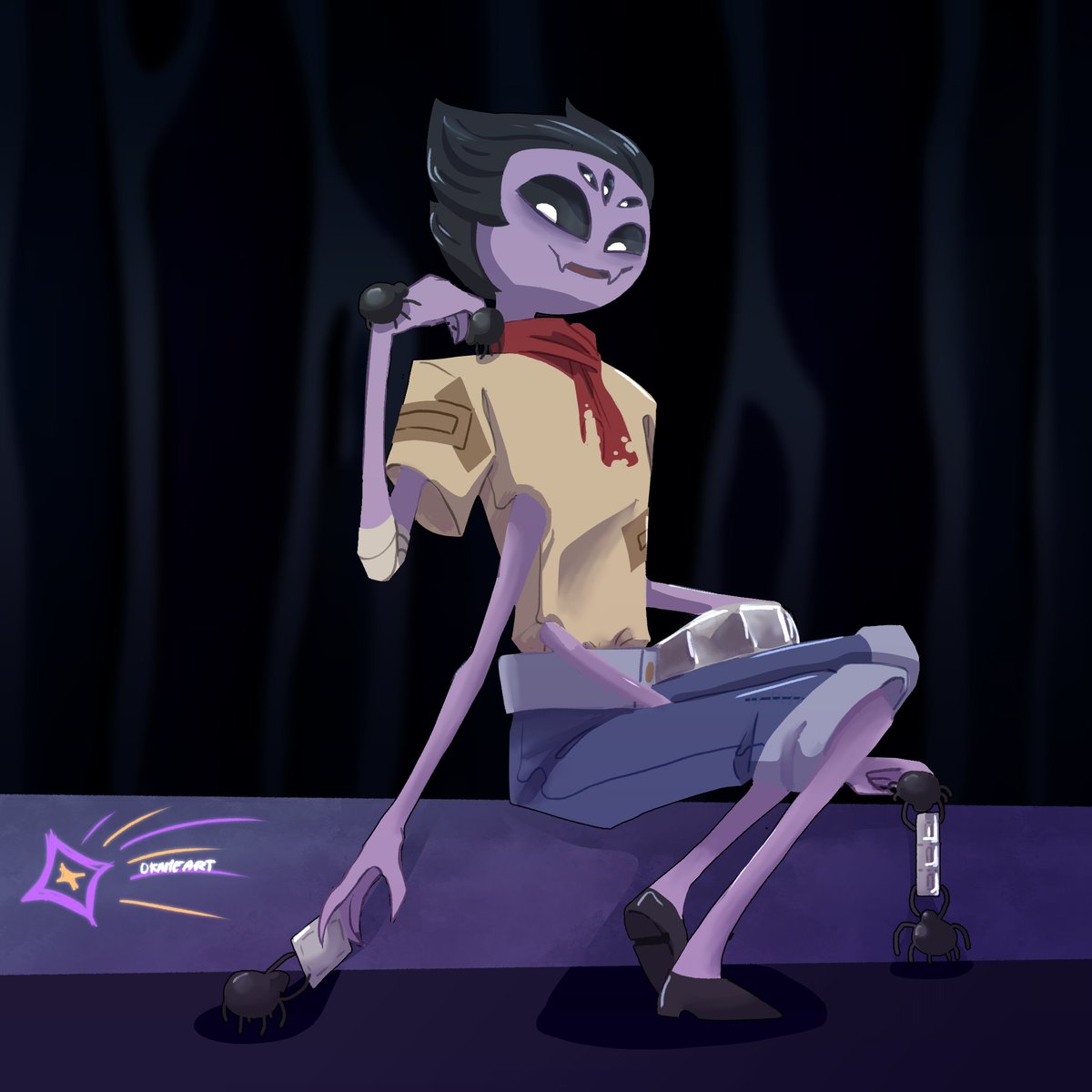 ArtOkame's tweet photo. Also 

Characters belong to 

Annite
bordonfreeman
EnaPouyou
On #artfight2024 https://t.co/pClFjikDEo
