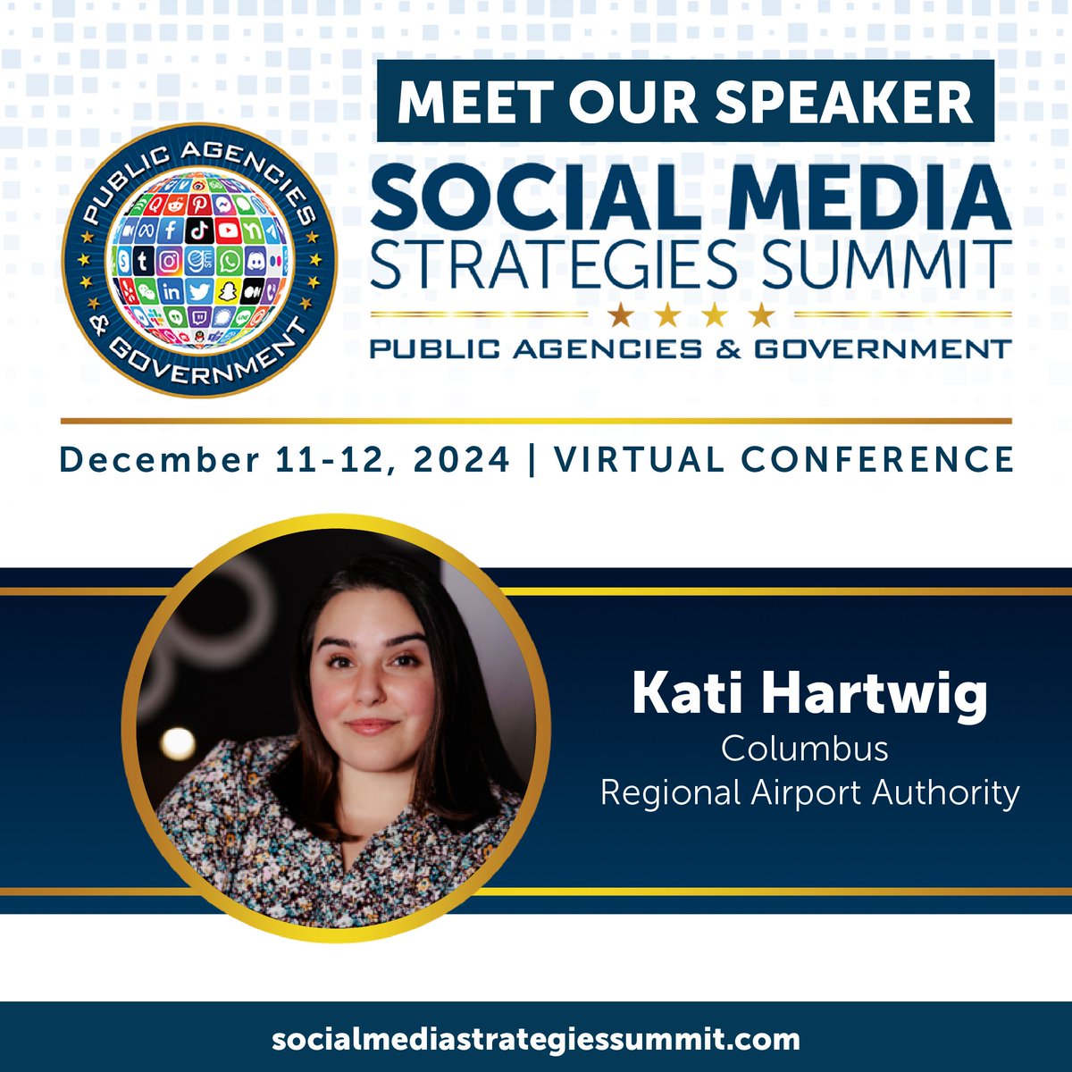Make your social media channels more accessible with Kati Hartwig, Senior Digital Media Specialist at Columbus Regional Airport Authority. Join her at #SMSsummit for #Government to enhance engagement &amp; inclusivity in your social media strategy! More info: hubs.ly/Q02FXJwR0
