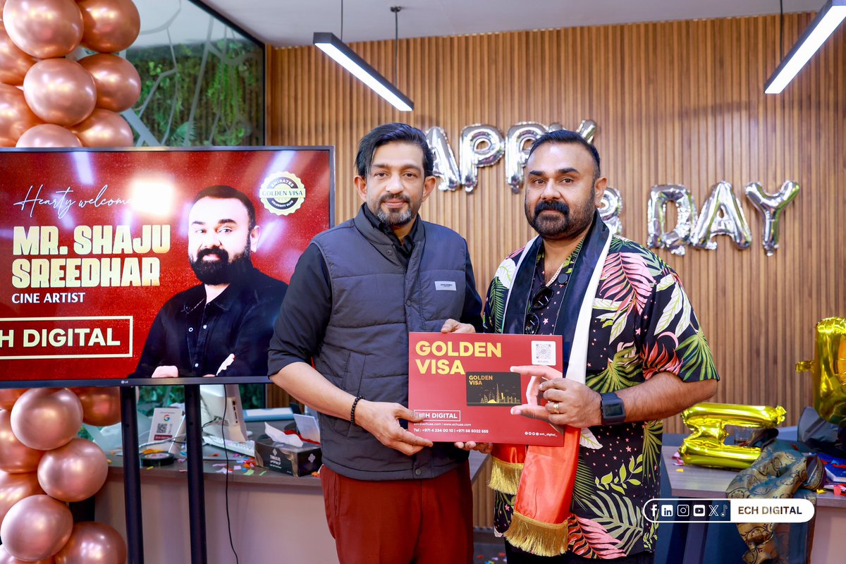 ech_digital's tweet photo. Congratations To The Iconic Mollywood Actor Mr Shaju Shreedar for your Golden Visa Honor ,  
Shaju Shreedhar  enchanted audiences with his brilliant acting showcasing a spectrum of emotions and narratives that linger in the hearts and minds of through intense mimics https://t.co/baOh9I0Be0