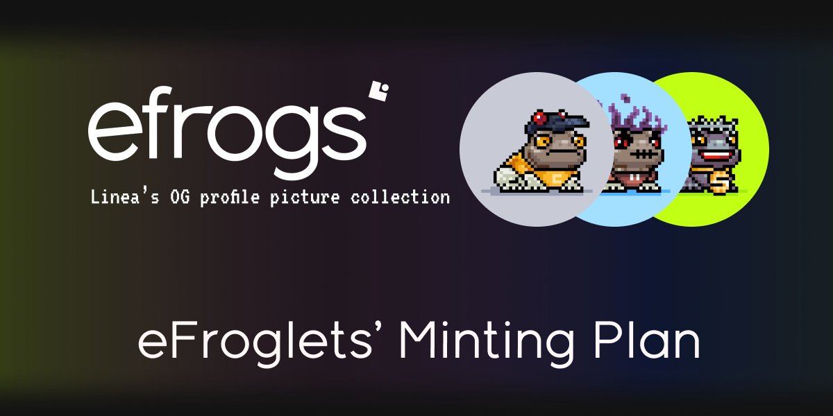 DevilflasherX's tweet photo. 🎁社区福利！抽5个Efroglets系列NFT白名单🎁
         首先感谢 Efrogs 社区给我的社区送来的福利，总共5个白名单，推特上抽3个，DC里给社区OG们抽2个！

🐸 Efrogs社区之前在Linea推出的OG系列NFT Ethereum Frogs 创造出了361 ETH 的交易量，20,000 多名社区成员共同营造出了一个充满创新和社区精神的生态系统。现在为了吸引新的 Lineans 加入，社区即将在Linea上推出备受关注的 NFT系列：Efroglets，快来加入他们吧，一起让 Efrogs 成为以太坊第二层生态系统中最大的 NFT 社区！ CROAK ！🐸

🎁 抽奖详情：
1⃣ 关注   @efrogs_on_linea  & @DevilflasherX 
2⃣ 点赞+ 转发+评论区留下你的EVM钱包地址

🐸 铸造详情：
1⃣ 时间：7月16日 晚上11点 （北京时间）
PS：EFROGS 和 $CROAK 持有者将有 15 分钟的领先时间进行铸造，其次是合作伙伴。经过审查的Public Mint于晚上12点 （北京时间）开始。
2⃣ 总量：10,000 张NFT
3⃣ 价格：单张 0.01 ETH （每个WL可铸造2张）

⏰开奖时间：7月13日晚10点

👇点击链接了解更多关于 Efrogs 和 Efroglets 的信息
https://t.co/g0bkEZM8Pd
也欢迎小伙伴们加入DC和微信群一起讨论（见主页资料）
#Efrogs #Efroglets #NFTCommunity #Linea