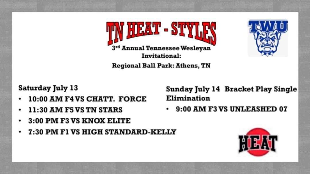 Weekend schedule! <a href="/TNHEATSTYLES/">TNHEAT2024</a>