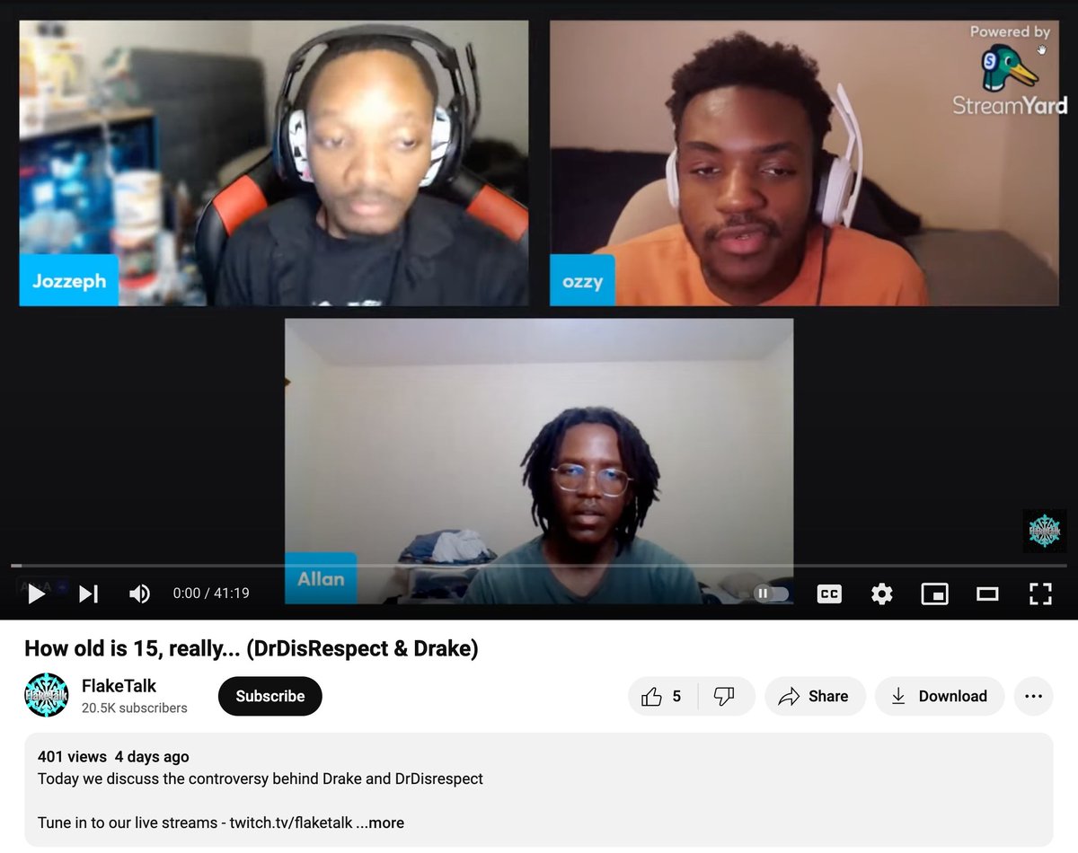its always the podcasts with 400 views