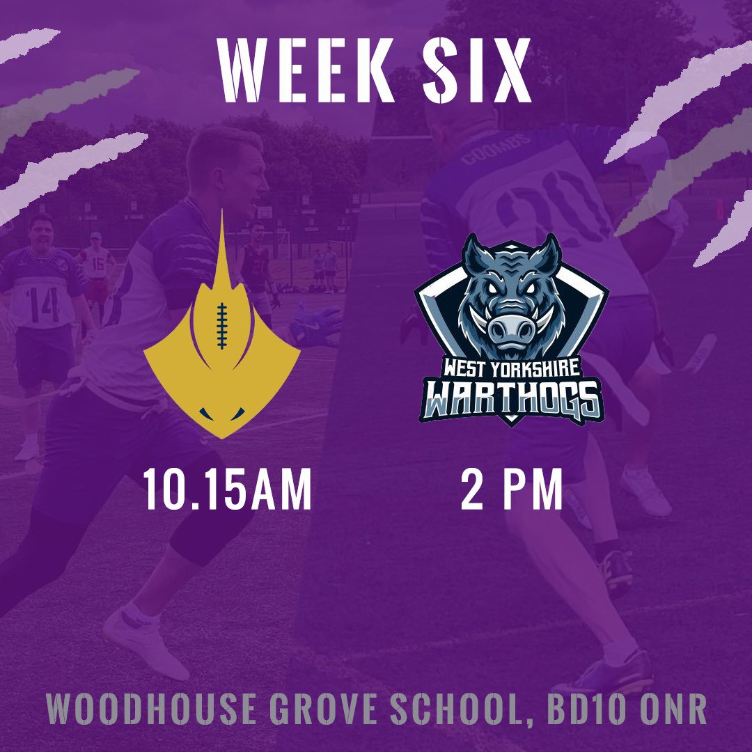 It’s the penultimate gameday of the regular season and the HoneyBadgers are off to Yorkshire again to take on <a href="/SR_Stingrays/">Steel River Stingrays</a> and West Yorkshire Warthogs in another round of cross conference fixtures. See you there! #dontcare #bafa