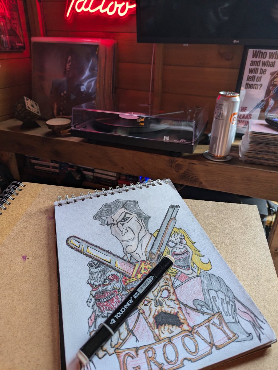 Happy weekend all
Just kickin back with vinyl playin a beer n some doodlin 
Cheers all 😁🍻🍻🍻🍻🍻