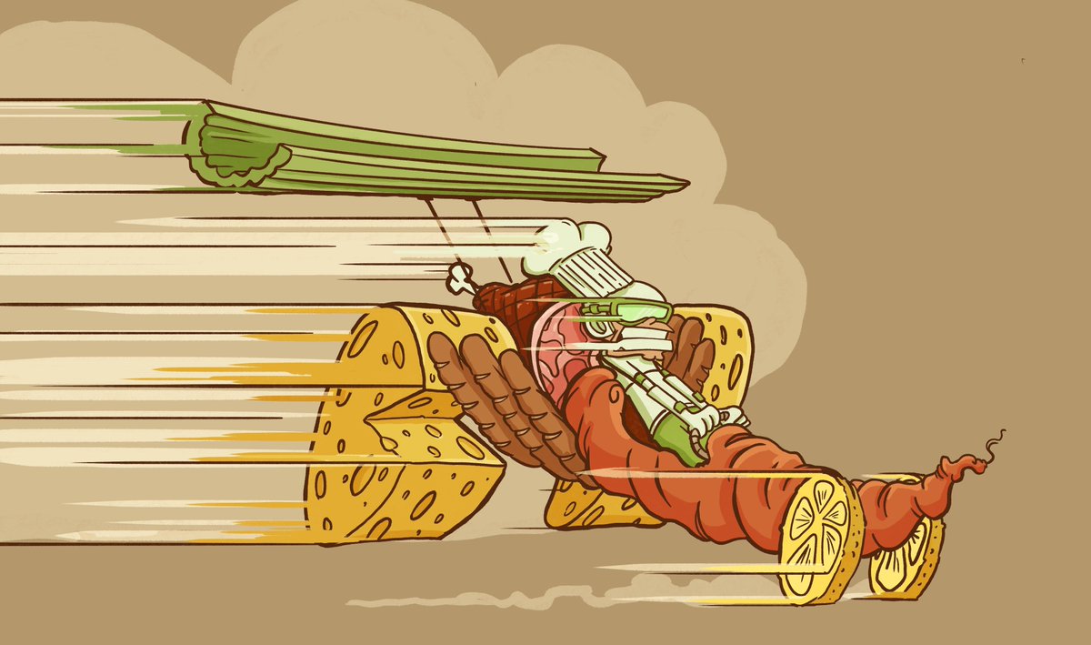 ....and we're back, after a brief hiatus, I present...
Daily Doodle #23 : "A Foodmobile"
#dailydoodle