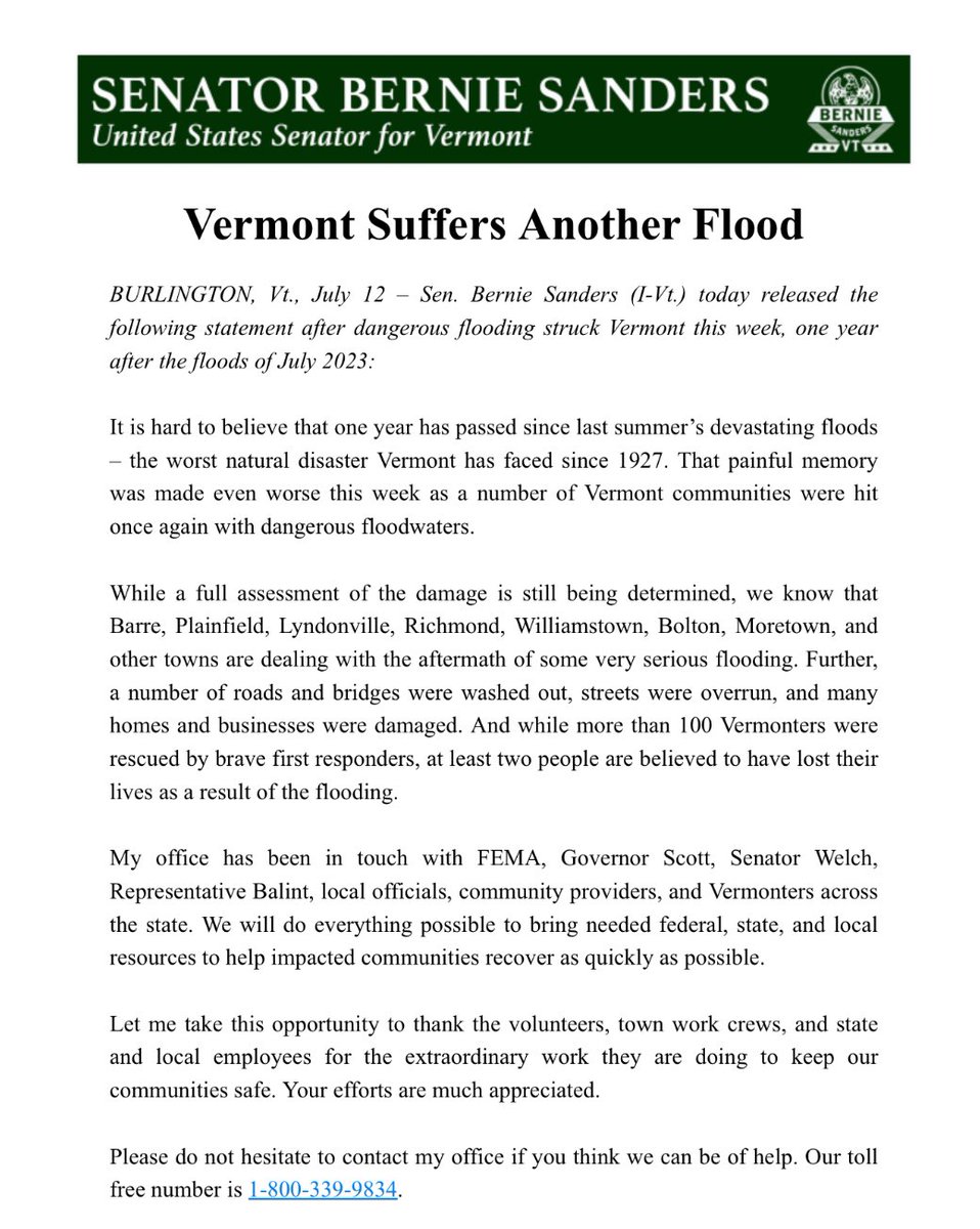 Sen. Bernie Sanders tweet media