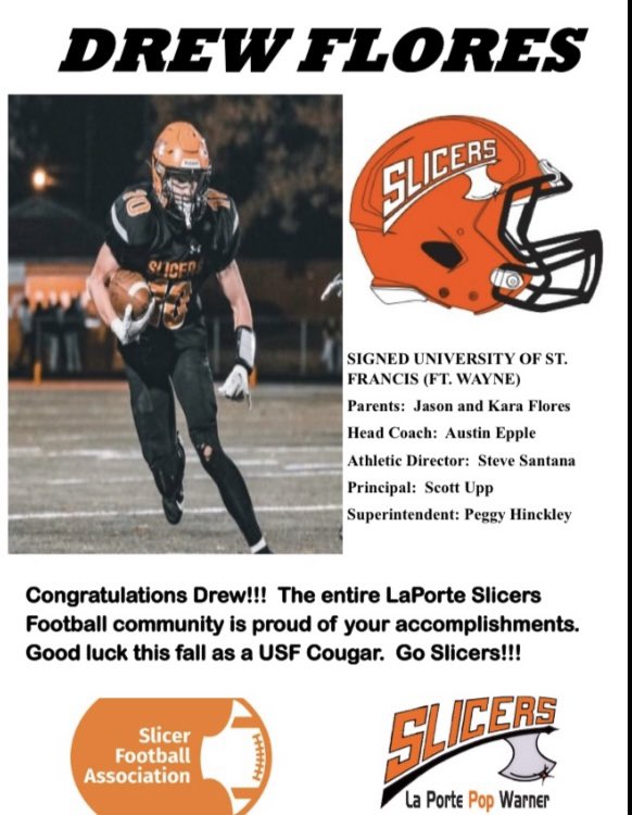 LaPorte Slicers Football tweet media