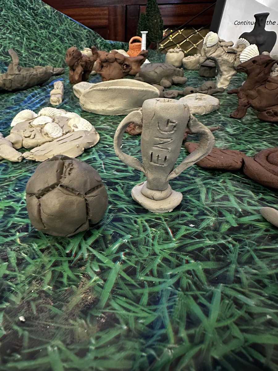 At the <a href="/BritishAcademy_/">The British Academy</a>  summer showcase is an exhibit on Ancient Greek gifts for the gods. This is a product of a visitor’s turn to ‘make an offering’. I wonder what they’re hoping for…..