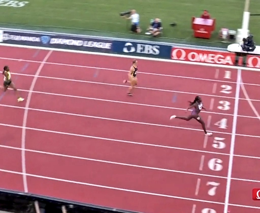 It's a first Diamond League win for Rhasidat Adeleke - she coasts to victory in Monaco in 49.17, the second fastest time of her career. 

Three weeks to Paris...