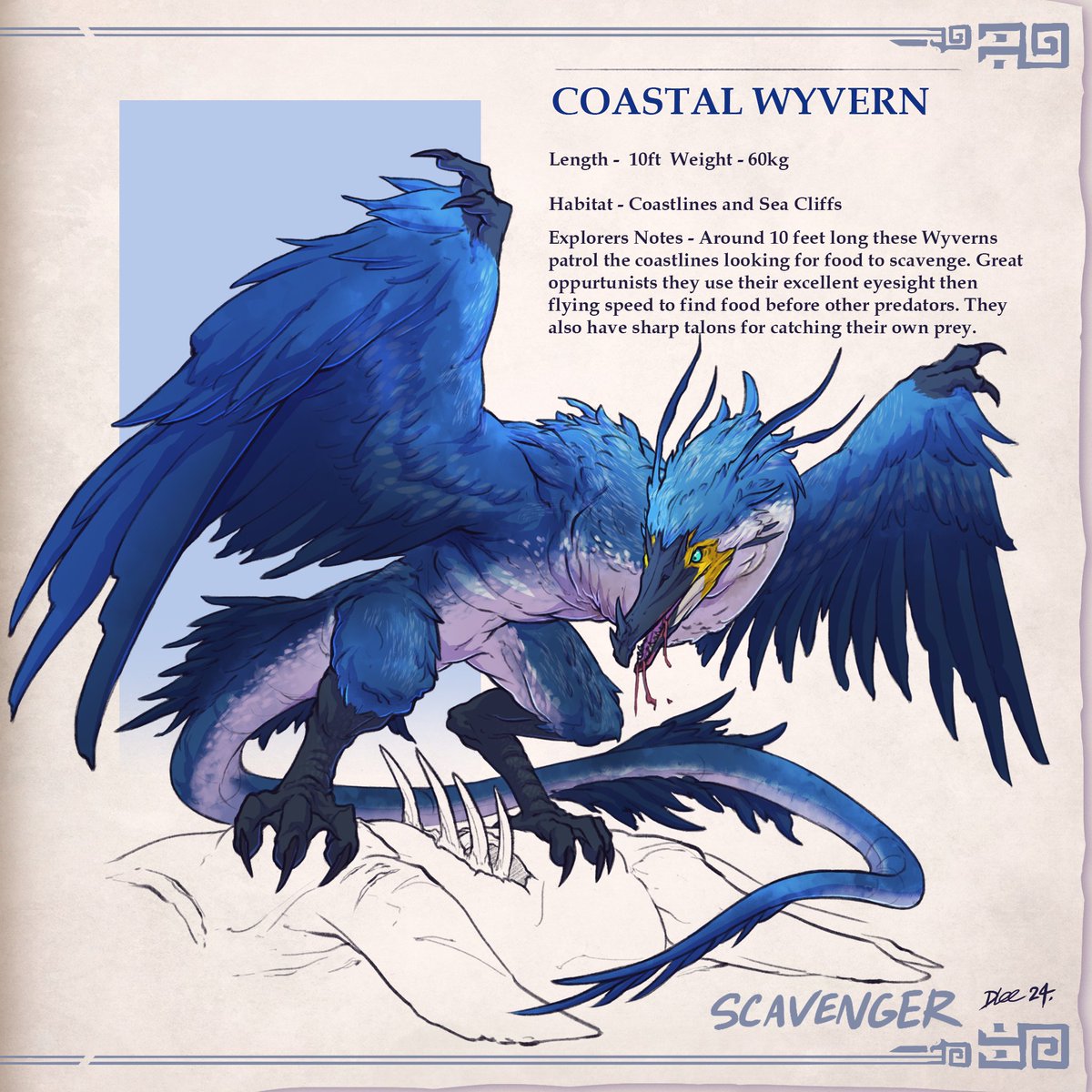 The Sea Monster Diaries Prompt 16 Scavenger #creaturedesign #creatureart #dndart #dndmonsters #dnd #creatureconcept