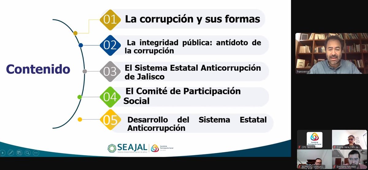 cpsseajal's tweet photo. 📚Hoy en la 2da sesión del #Curso "Fortaleciendo a #OSC y #Periodistas en #Anticorrupción"; en un primer momento se abordó el tema “La participación ciudadana dentro de los sistemas anticorrupción, a cargo de @GomezAlvarezD, presidente del @cpsseajal.
🧵 1/2 https://t.co/3a5EcY1AAq