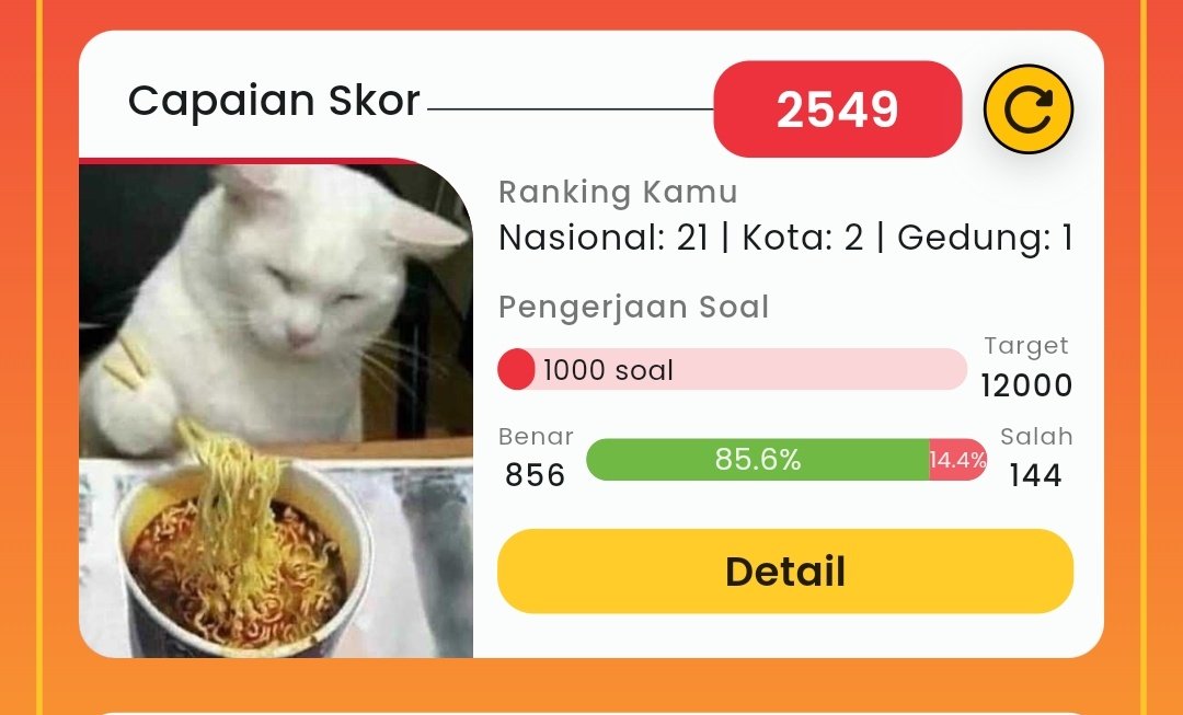 Athalayaa's tweet photo. Selamat 1k soal 🥳 https://t.co/9PVmtZ9fBZ