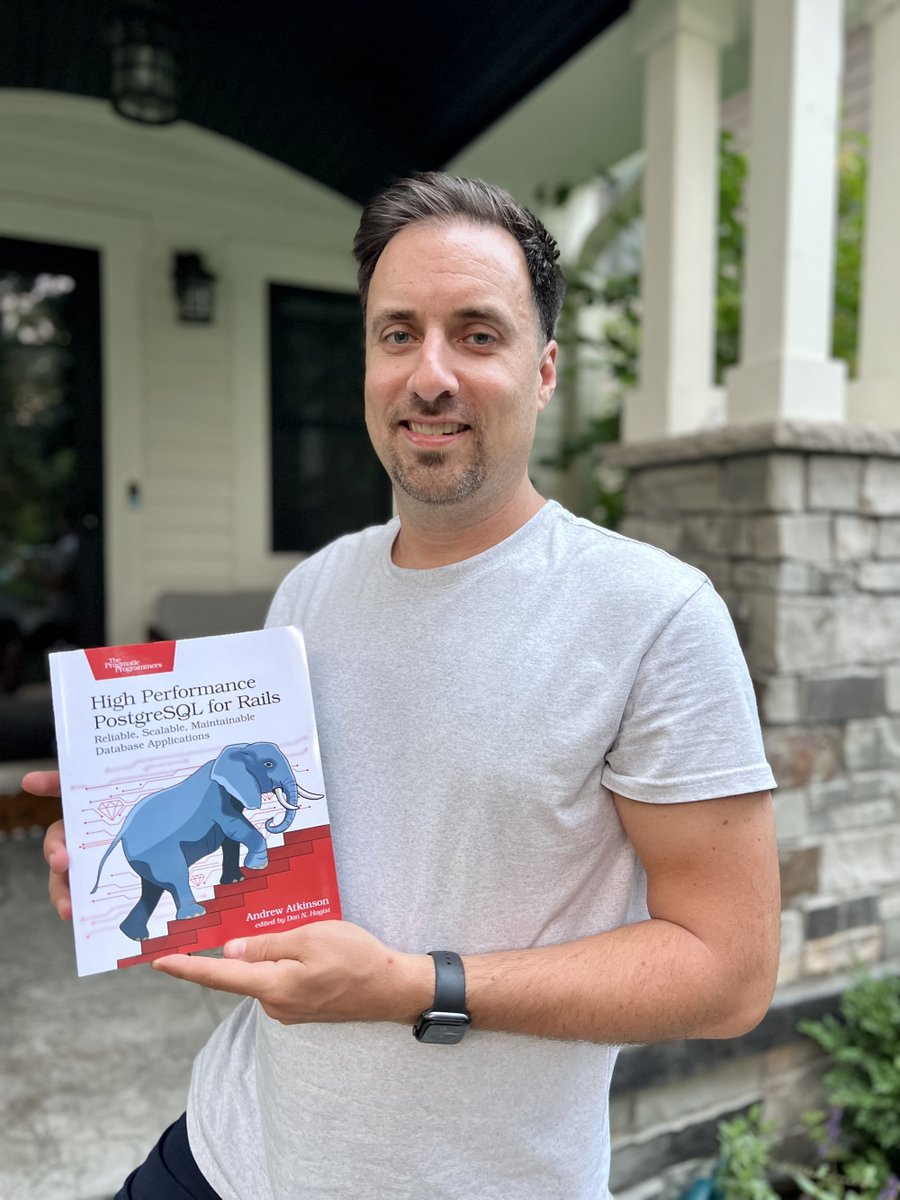 andatki's tweet image. 🎉 Unboxing High Performance PostgreSQL for Rails
youtube.com/shorts/11N5fpv…
@pragprog #postgresql #rubyonrails #books #unboxing #pgrailsbook