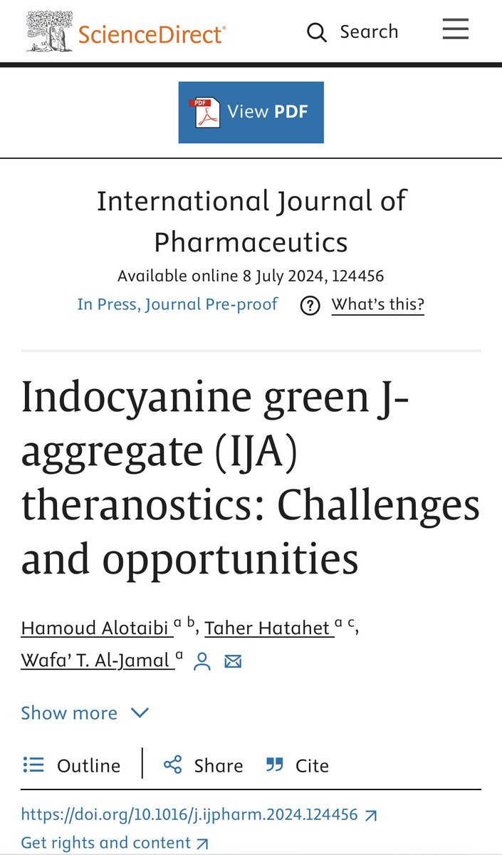 Hamoud__S's tweet photo. I am thrilled to announce the publication of my first papre as PhD student!

This review discussed the development of IJA as theranostics agent
https://t.co/FbaMVqqCIF

Special thanks to my supervisors prof @aljamal_wafa and Dr @taher9012 for their invaluable support and guidance https://t.co/NPrWQ7b7hc