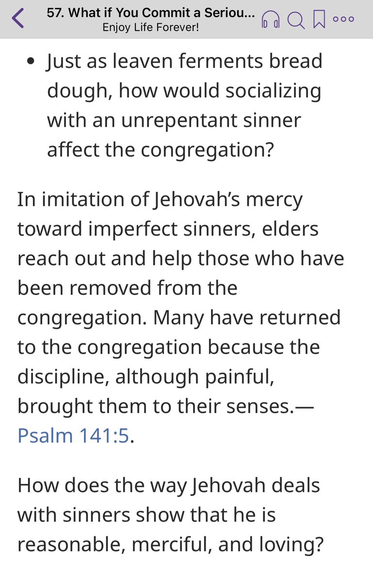Before / after: More edits in the Enjoy Life book. The very damning video “Loyally Uphold Jehovah’s Judgments” has been totally removed in lesson 57. It is still available on #jworg as of today. 
#exjw #ttatt #cults #watchtower