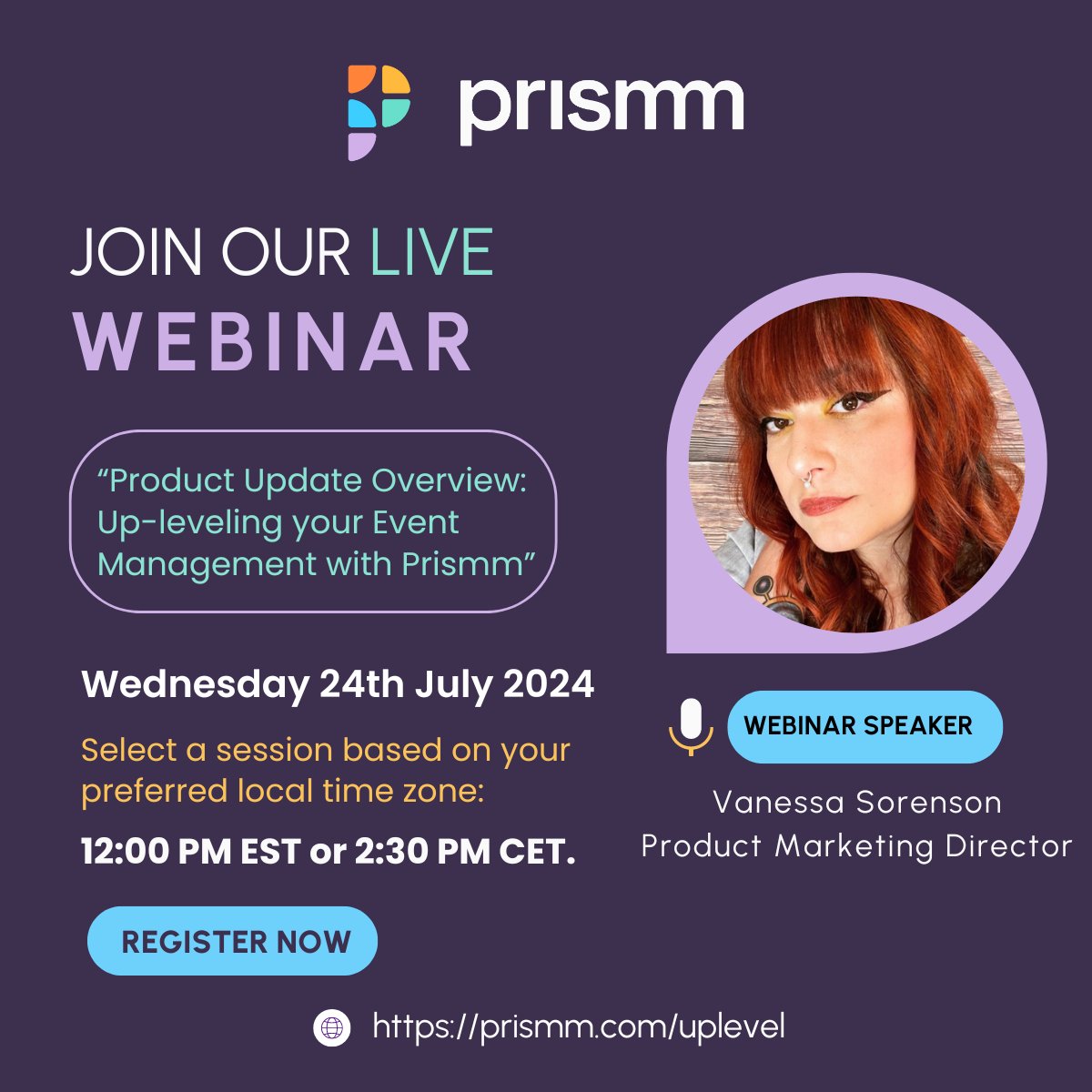 🚀 Webinar Alert! "Up-leveling your Event Management with Prismm"

Learn to: Attract more customers with virtual tours, Personalize event designs, Create catalogs for various event types, and share floor plans to capture feedback easily. 
Register now! 🎉
hubs.li/Q02GqnKT0