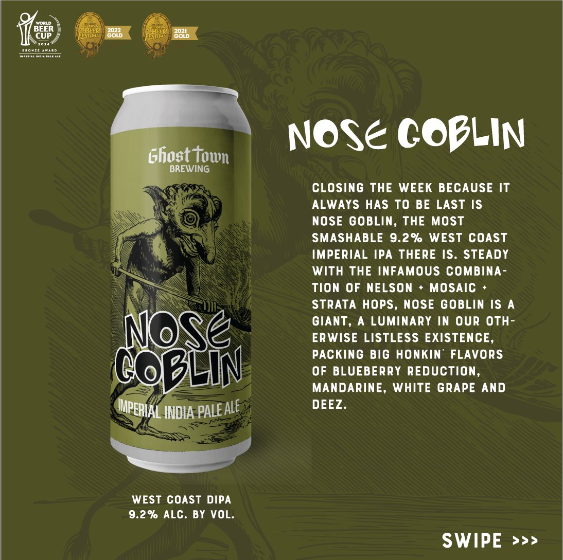 💀Back From The Dead💀

You have the power to try Jawbridge and Grim Visage, starting at 12NOON today, at our tasting rooms in East (@ghosttownbrewing_laurel) and West Oakland. The infamous nose-throttler shows up around 3PM.