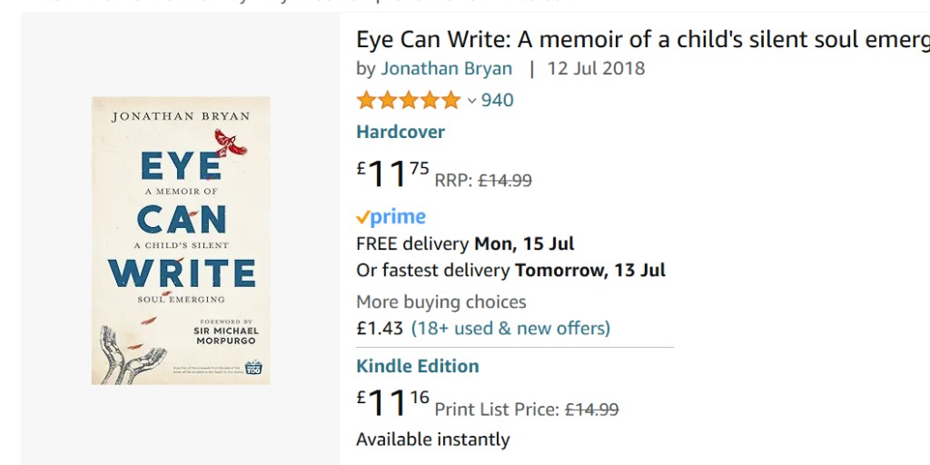 eyecantalk's tweet photo. 6 years ago today my book was published.  Since then it has sold over 16,000 copies and had 940 reviews on Amazon.  Importantly for me it has changed perceptions of what is possible for pupils labelled with PMLD. https://t.co/Do6QVanGzr